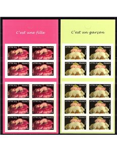 FRANCE 2005 Greeting stamps, male and female 2 booklet MNH**