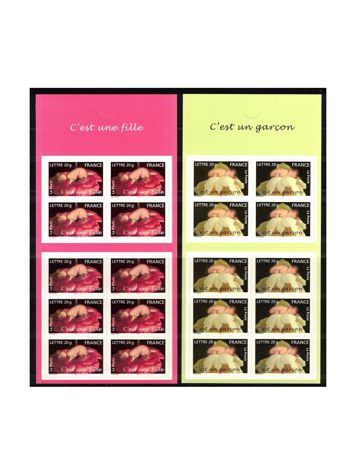 FRANCE 2005 Greeting stamps, male and female 2 booklet MNH**