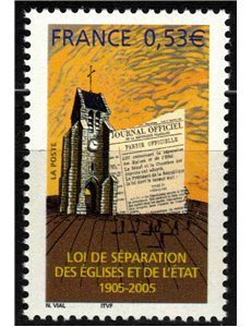 FRANCE 2005 Separation of Church and State MNH**