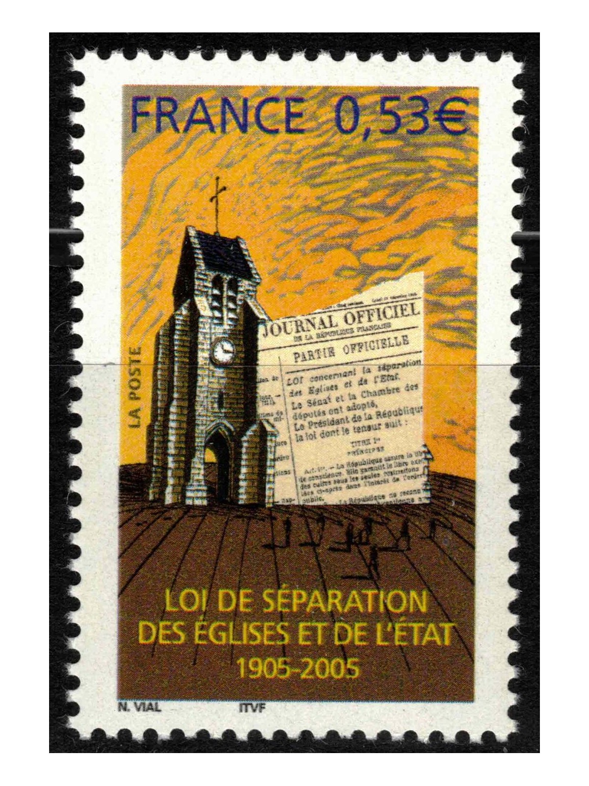 FRANCIA 2005 Separazione Stato-Chiesa MNH**