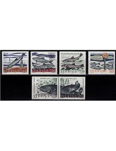 SVEZIA 1991 Pesci d'acqua dolce 6v MNH**