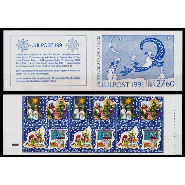 SVEZIA 1991 Natale (Letteratura per l'infanzia) LB MNH**