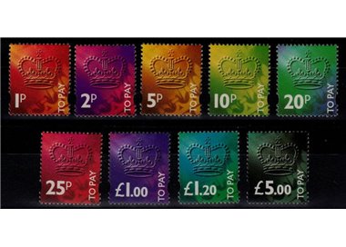 GRAN BRETAGNA 1994 Segnatasse 9v MNH**