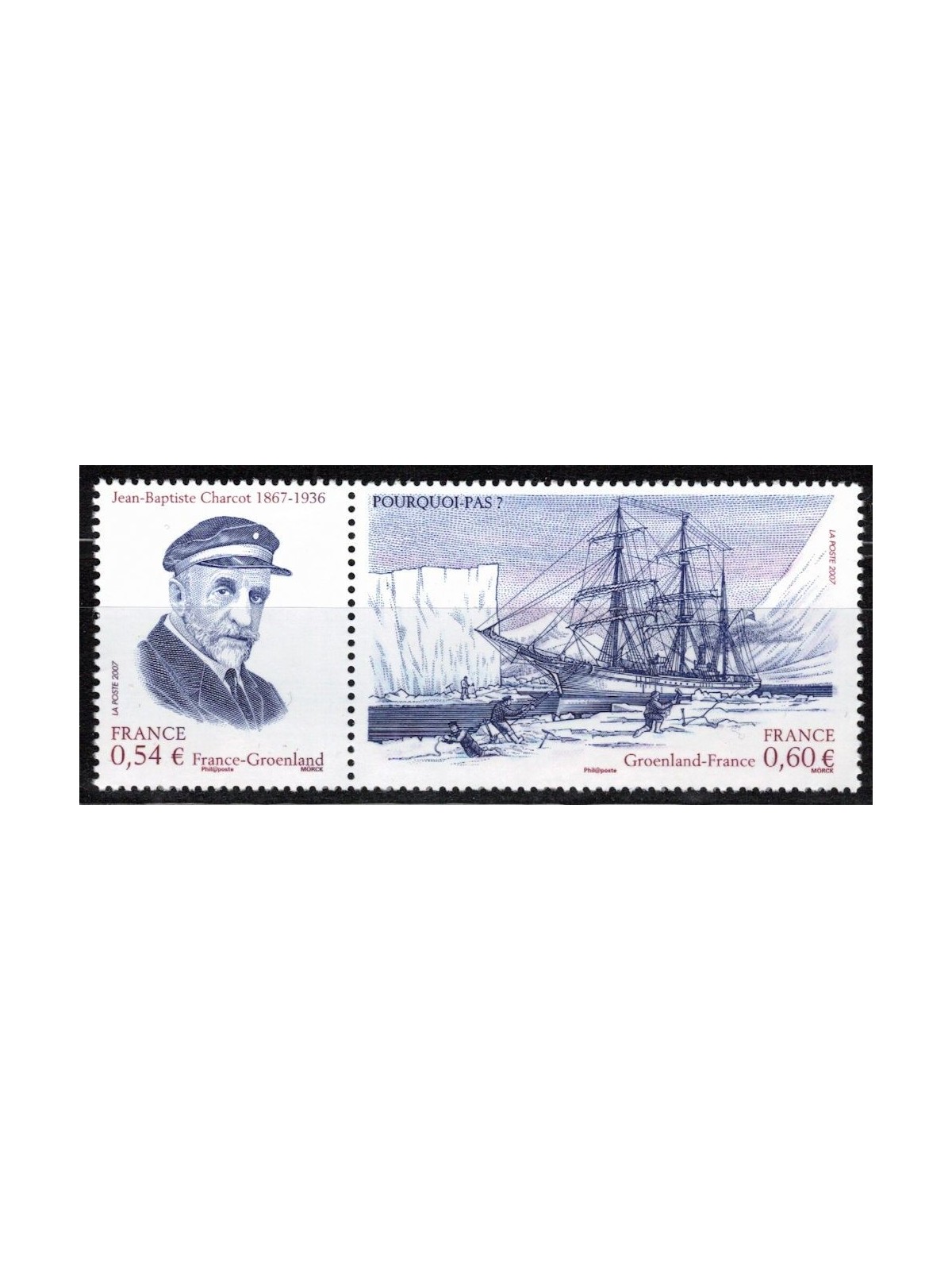 FRANCE 2007 Expeditions to Greenland (Jean-Baptiste Charcot) 2v MNH**