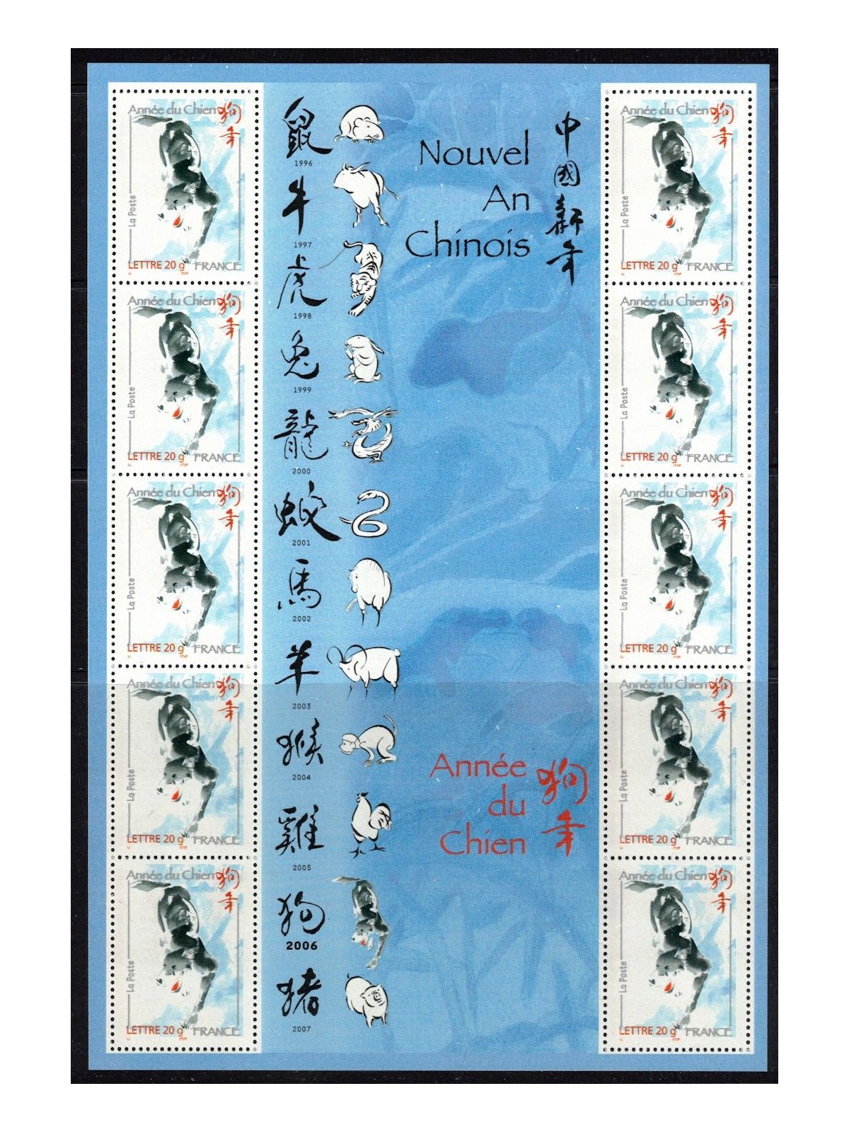 FRANCE 2006 Year of the Dog s/s MNH**