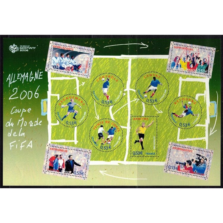 FRANCIA 2006 Campionati del mondo di calcio BF MNH**
