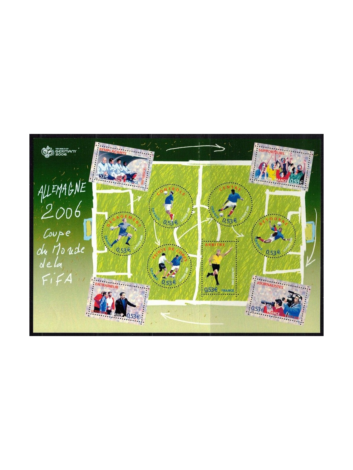 FRANCIA 2006 Campionati del mondo di calcio BF MNH**