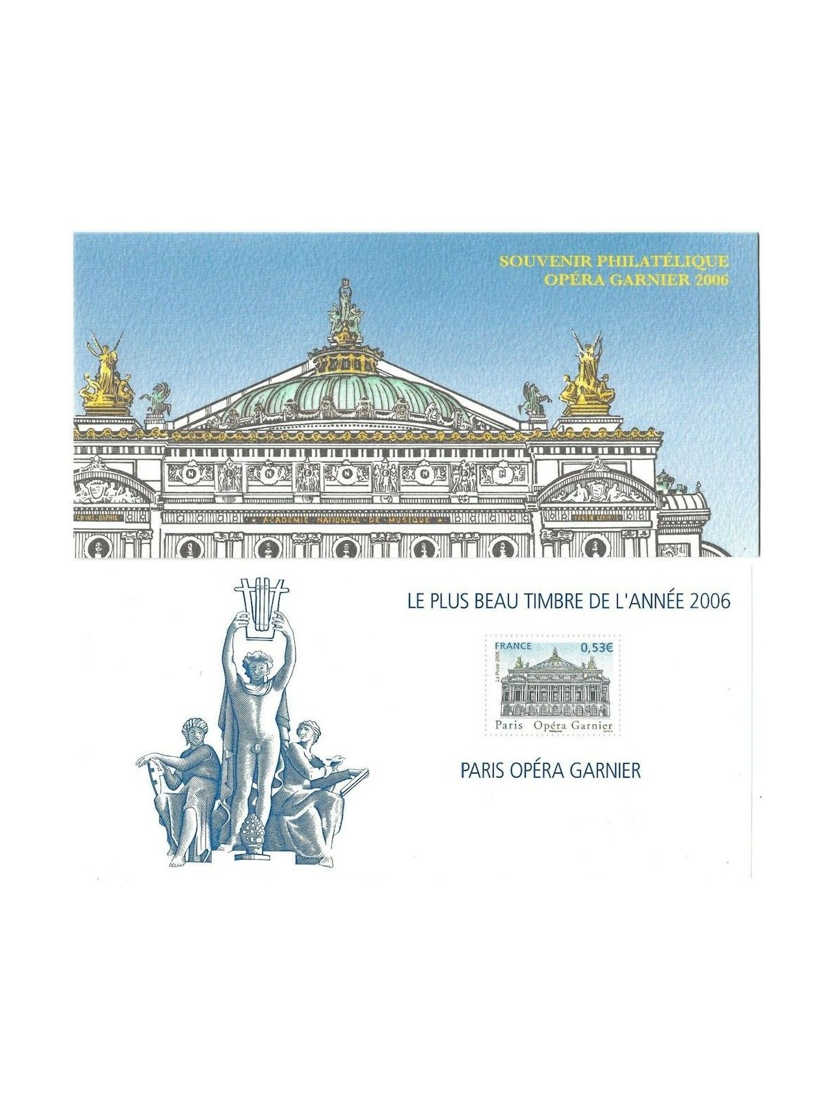 FRANCE 2007 The most beautiful stamp of 2006 (Philatelic Souvenir)