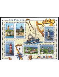 FRANCE 2007 Lighthouses s/s MNH**