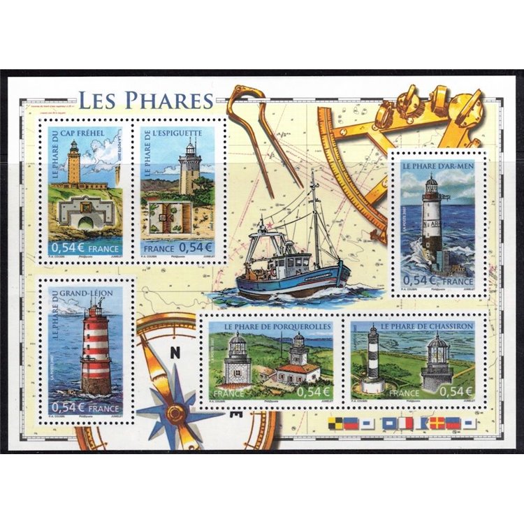 FRANCE 2007 Lighthouses s/s MNH**