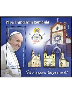ROMANIA 2019 Papa Francesco in Romania BF MNH**