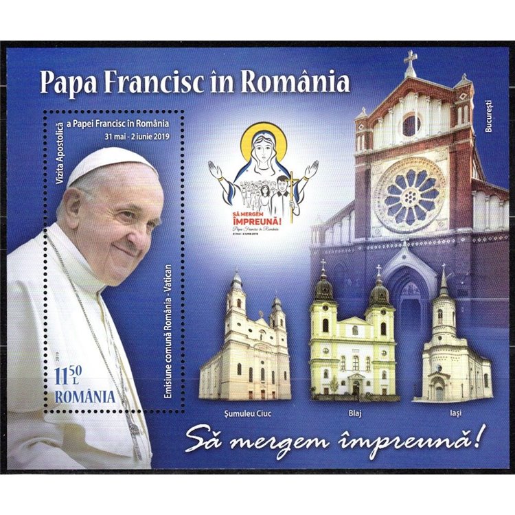 ROMANIA 2019 Pope Francis in Romania s/s MNH**