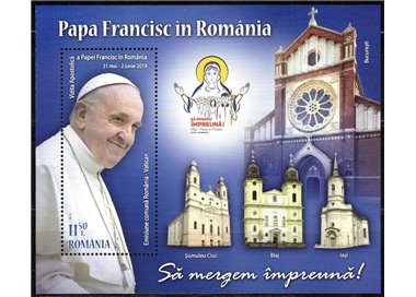 ROMANIA 2019 Pope Francis in Romania s/s MNH**