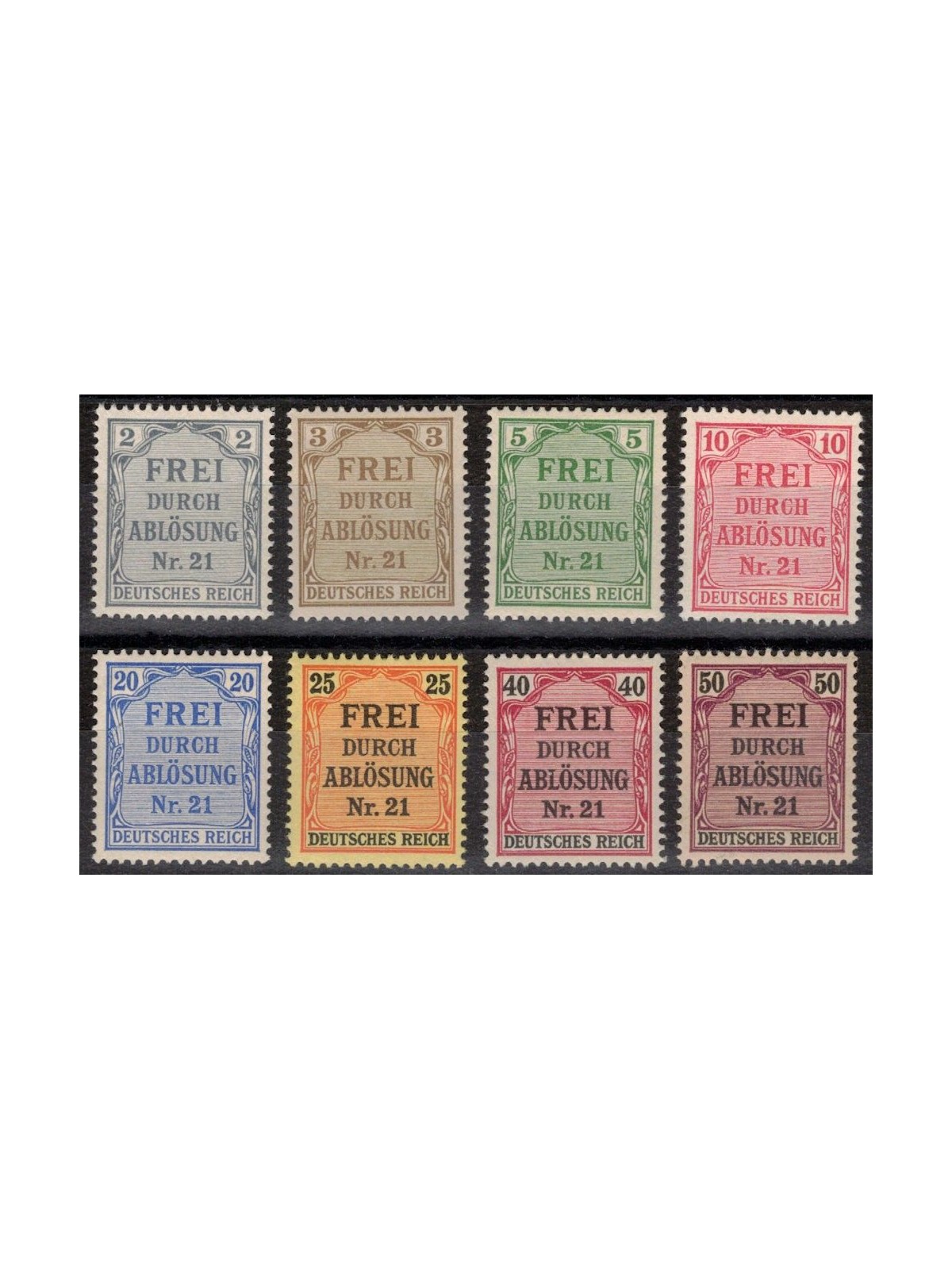 GERMANY REICH 1903 Service Stamps (Prussia) 8v MH*
