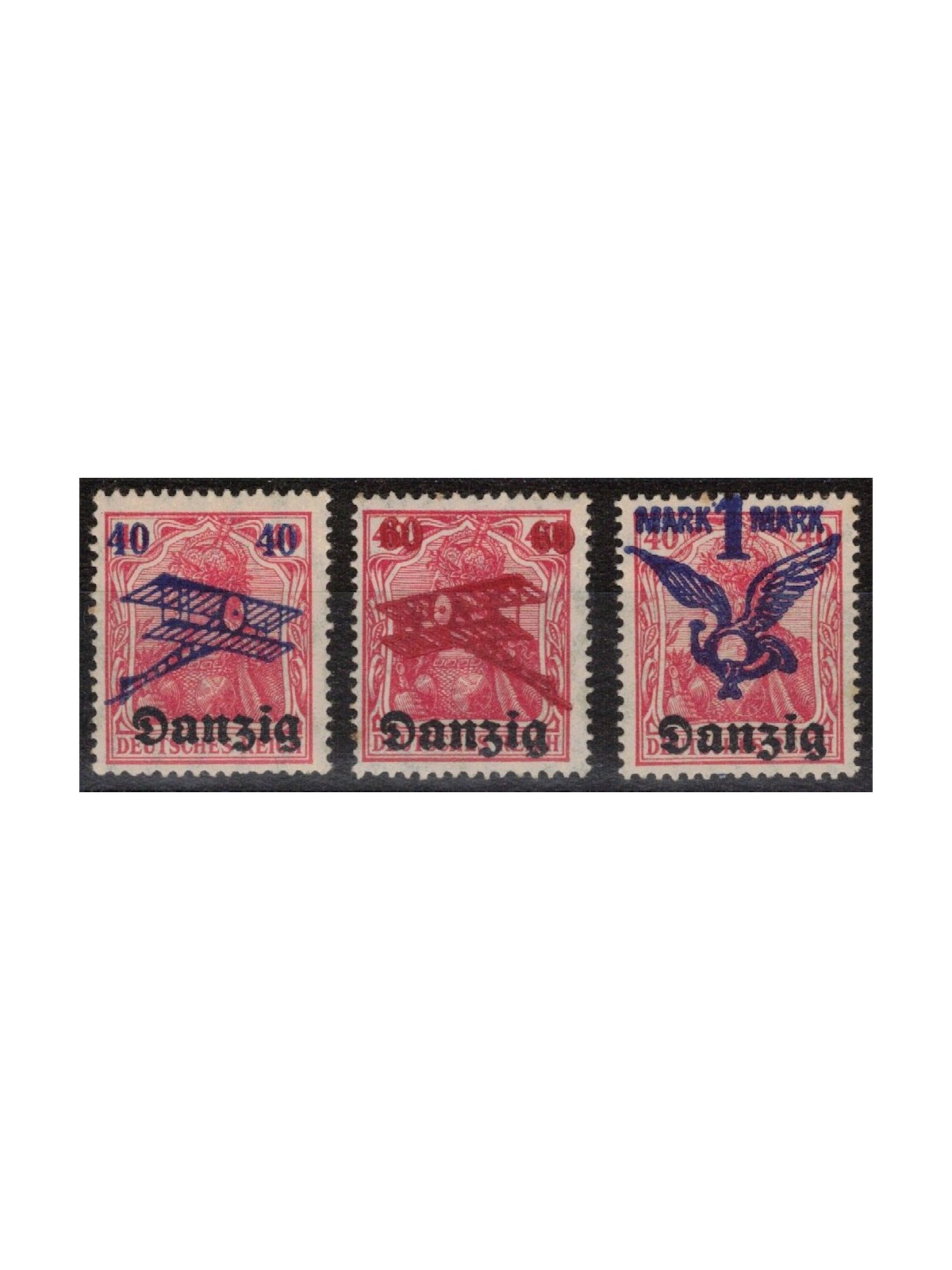 GDANSK 1920 Airmail 3v MH*