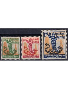 DANZICA 1921 Pro tubercolotici 3v MH*