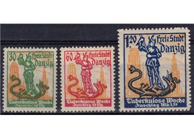 DANZICA 1921 Pro tubercolotici 3v MH*