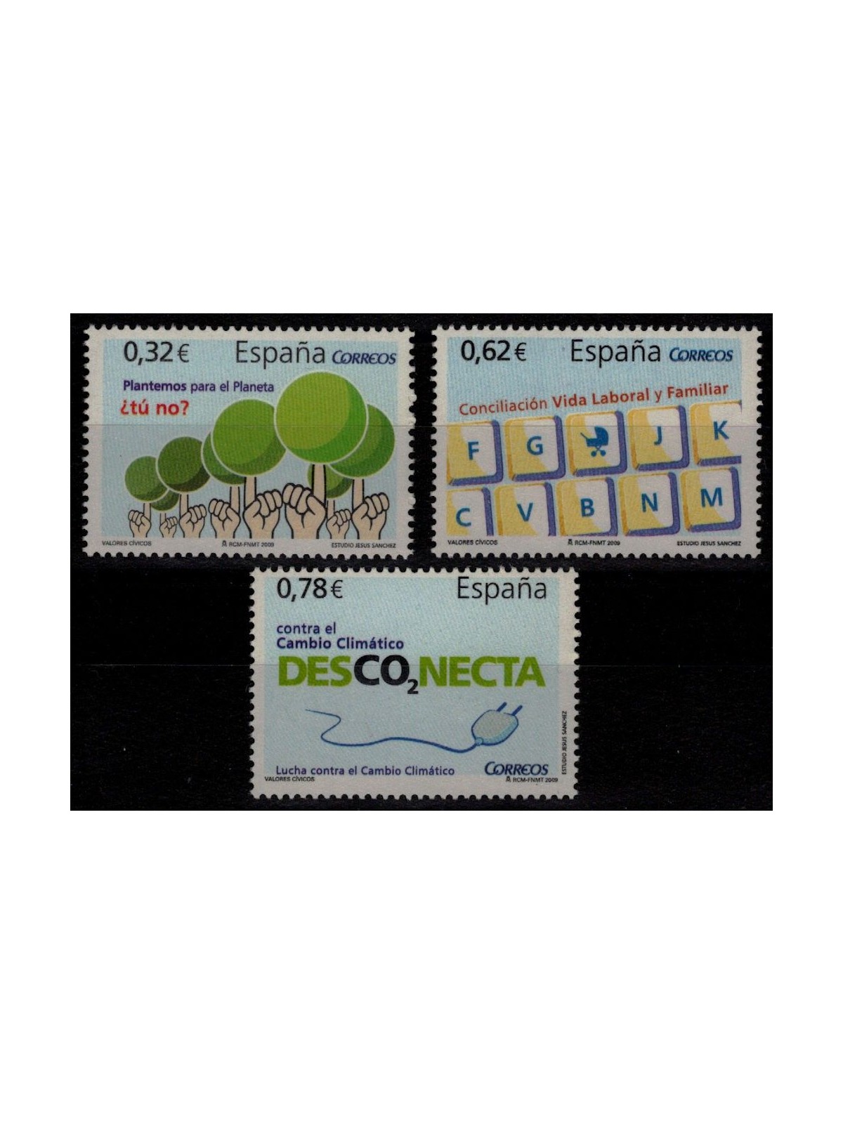 SPAIN 2009 Civic Values (4th series) 3v MNH**