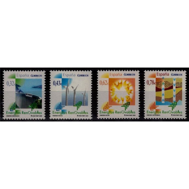 SPAIN 2009 Renewable energy 4v MNH**