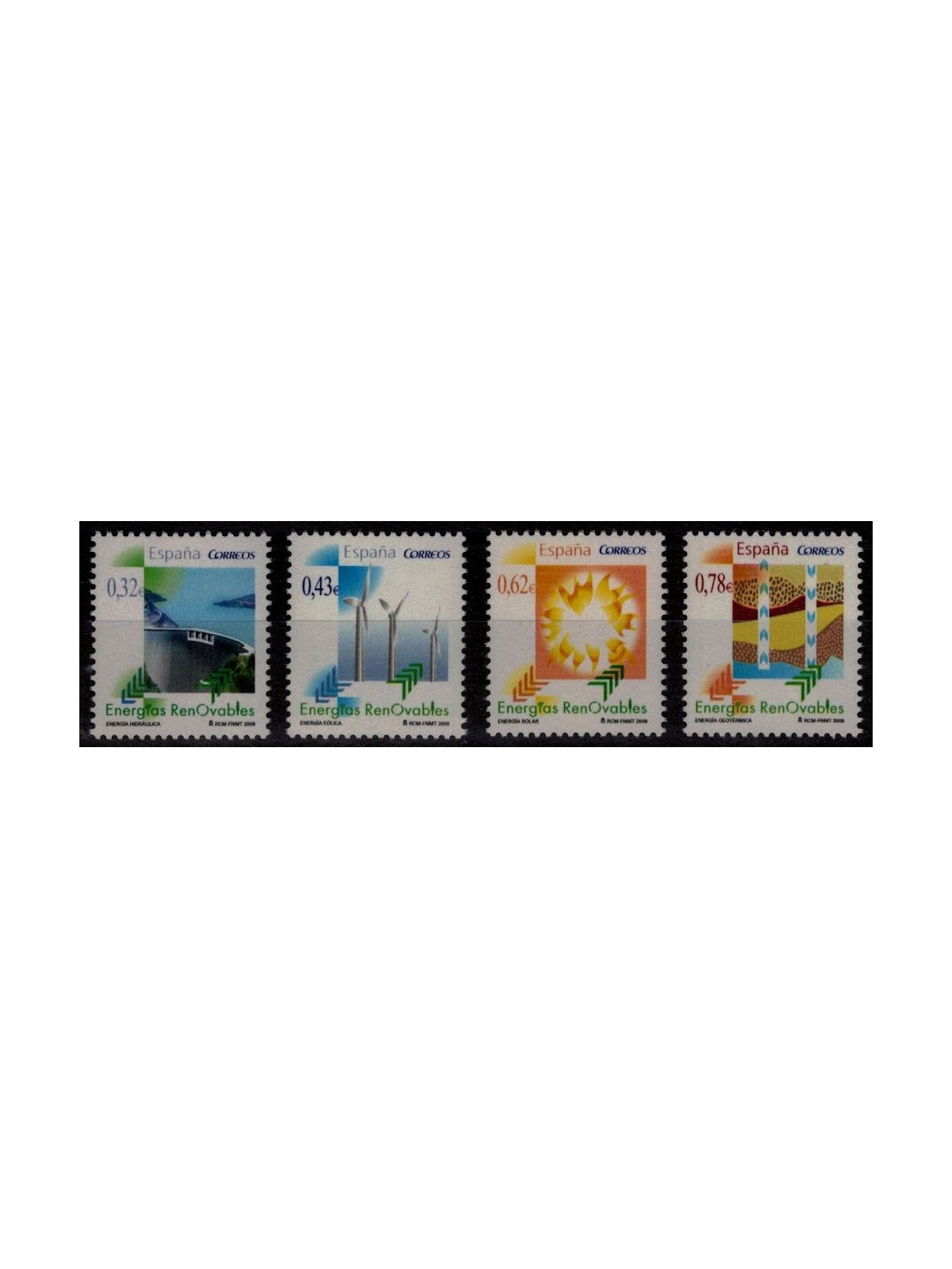 SPAIN 2009 Renewable energy 4v MNH**