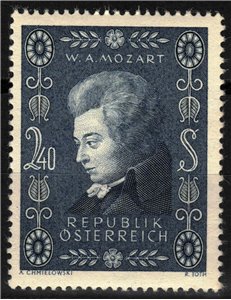 AUSTRIA 1956 Wolfgang Amadeus Mozart MNH**