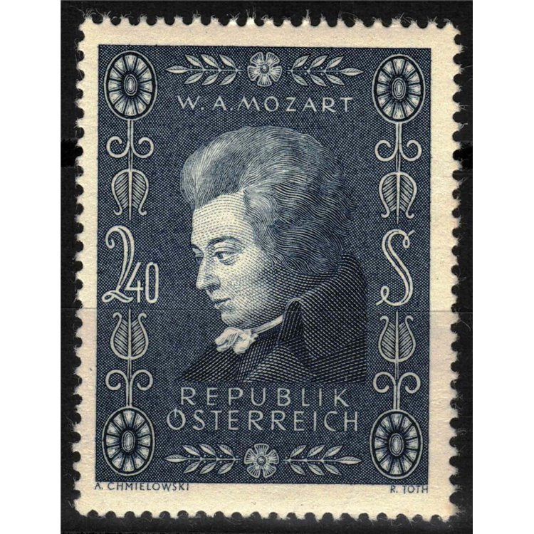AUSTRIA 1956 Wolfgang Amadeus Mozart MNH**