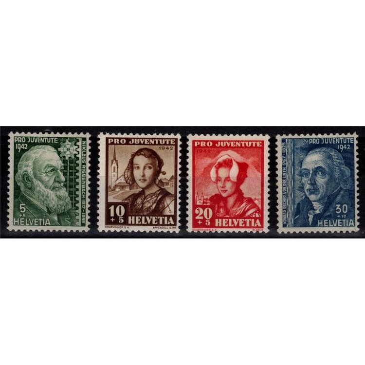 SWITZERLAND 1942 Pro Juventute 4v MNH**