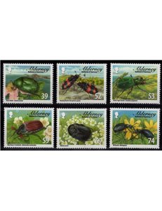 ALDERNEY 2013 Coleotteri locali 6v MNH**