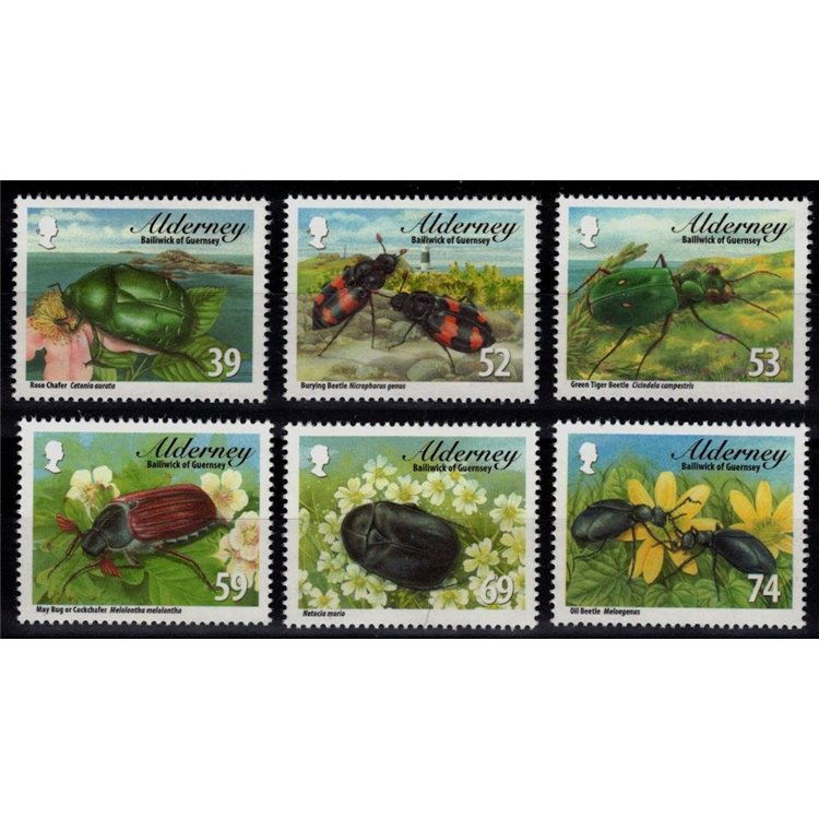 ALDERNEY 2013 Coleotteri locali 6v MNH**