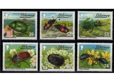ALDERNEY 2013 Local Beetles 6v MNH**