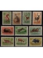 HUNGARY 1953 Fauna (airmail) 10v MNH**