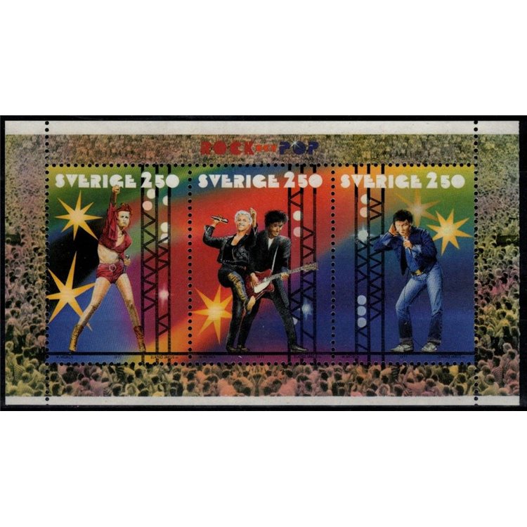 SVEZIA 1991 Musica moderna BF MNH**