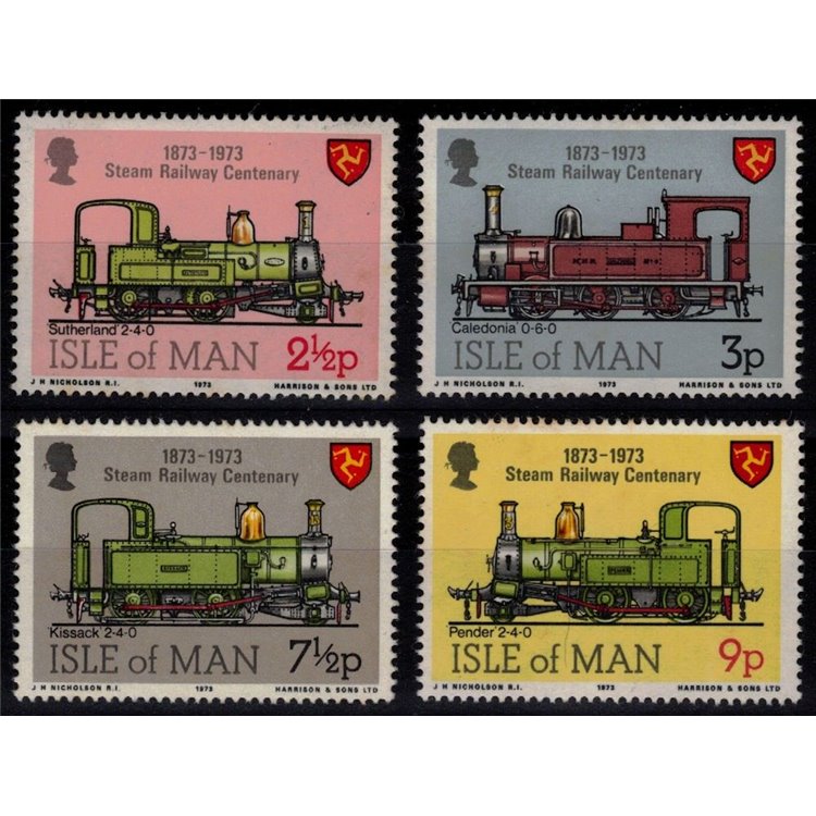 MAN 1973 Centenary of the Railways 4v MNH**