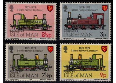 MAN 1973 Centenary of the Railways 4v MNH**