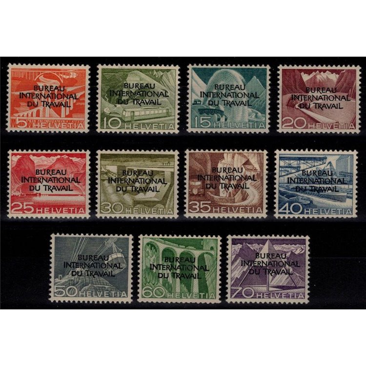SWITZERLAND 1950 Service (BUREAU INTERNATIONAL DU TRAVAIL) 11v MH*