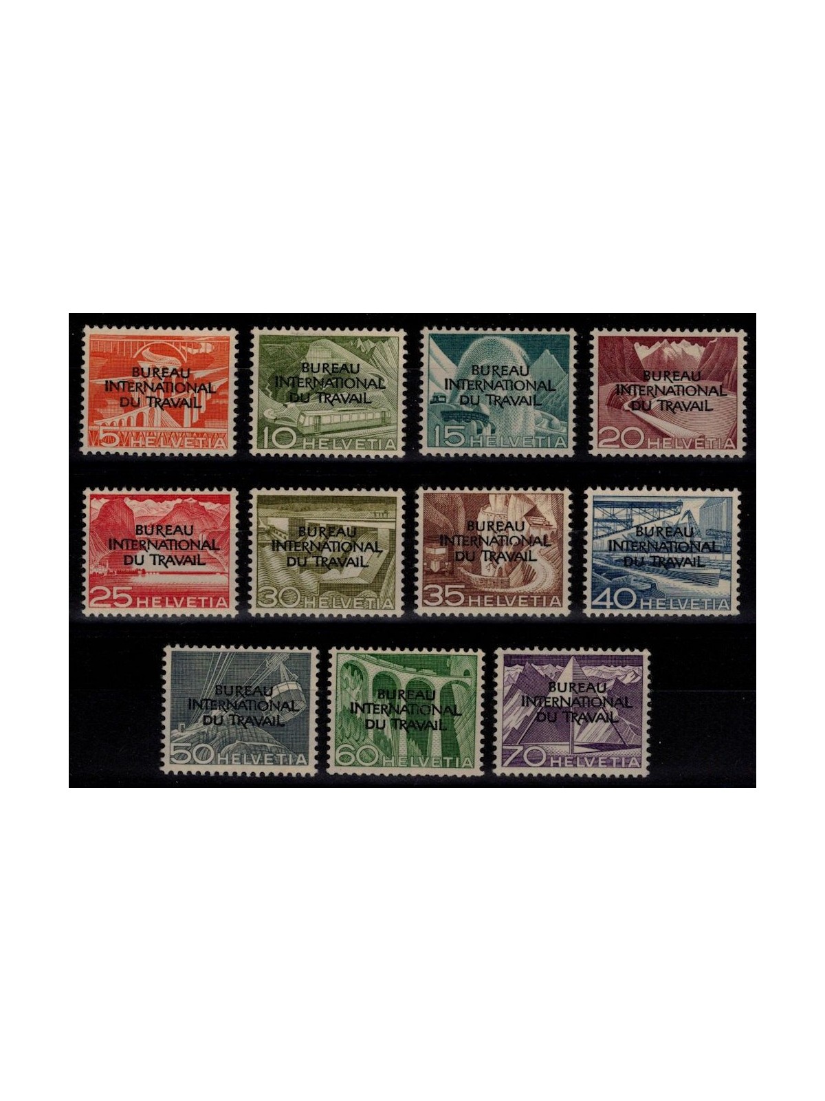 SWITZERLAND 1950 Service (BUREAU INTERNATIONAL DU TRAVAIL) 11v MH*