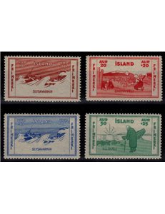 ISLANDA 1933 Pro opere marittime 4v MNH**