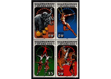 GERMANIA DDR 1985 Arte circense 4v MNH**