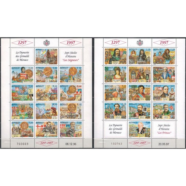 MONACO 1997 Grimaldi Dynasty 26v MNH**