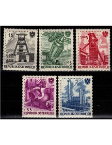 AUSTRIA 1961 Imprese di Stato 5v MNH**