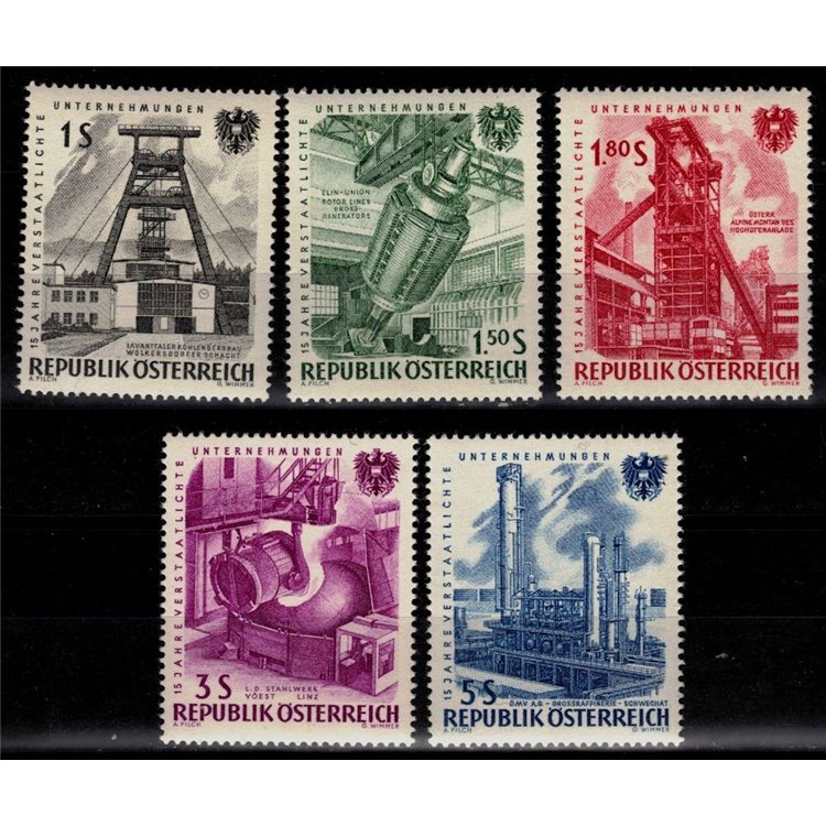 AUSTRIA 1961 State Enterprises 5v MNH**