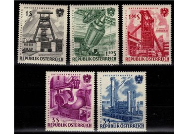 AUSTRIA 1961 Imprese di Stato 5v MNH**