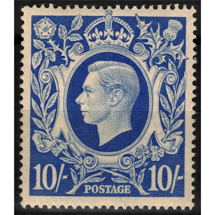 GRAN BRETAGNA 1942 Re Giorgio V (10s azzurro) MNH**
