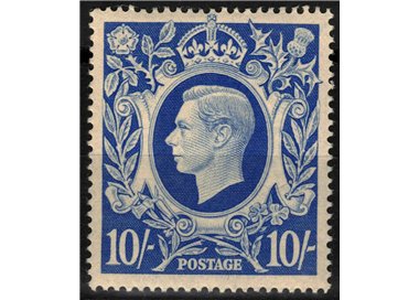 GRAN BRETAGNA 1942 Re Giorgio V (10s azzurro) MNH**
