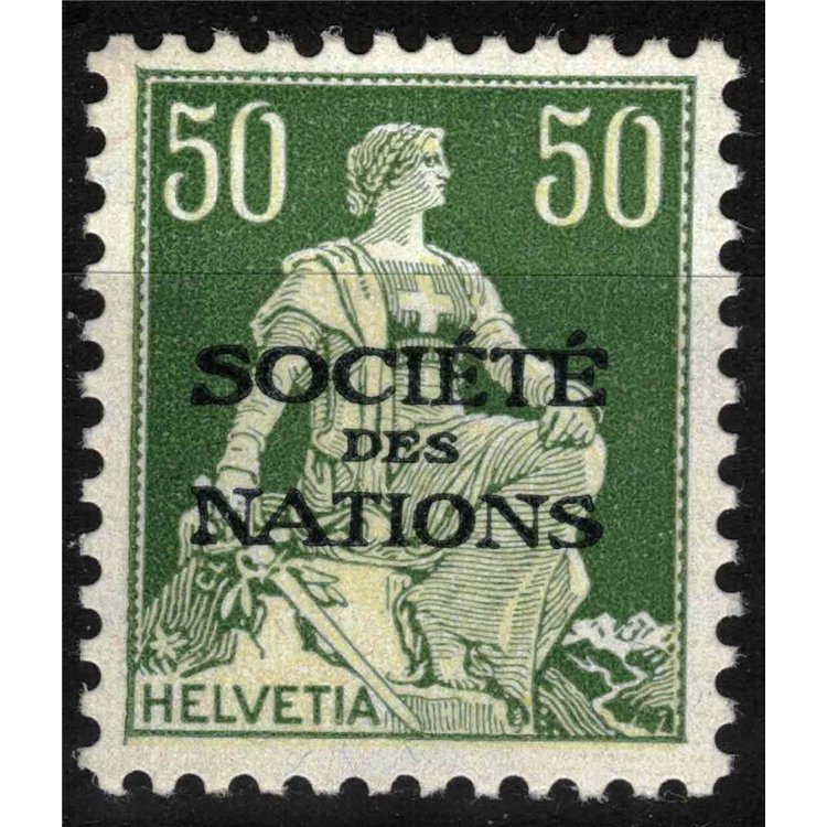 SWITZERLAND 1922 Service (SOCIÉTÉ DES NATIONS) 50c green MH*