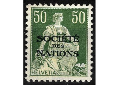 SWITZERLAND 1922 Service (SOCIÉTÉ DES NATIONS) 50c green MH*