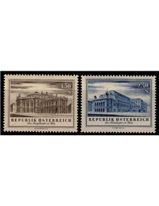 AUSTRIA 1955 Riapertura del Burgtheater 2v MNH**