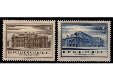 AUSTRIA 1955 Riapertura del Burgtheater 2v MNH**