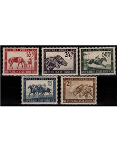 AUSTRIA 1946 Equestrian Grand Prix 5v MH*