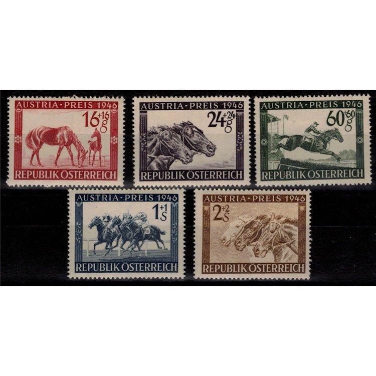 AUSTRIA 1946 Equestrian Grand Prix 5v MH*